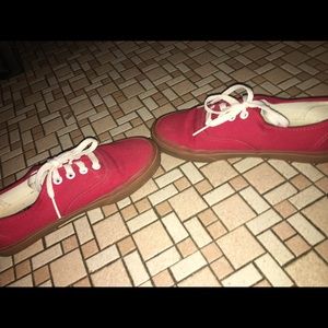 Red vans size 7.5 gym sole
